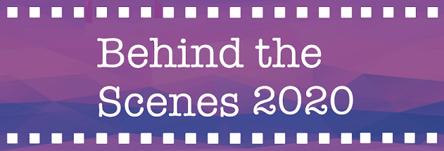 Film reel with words Behind The Scenes 2020